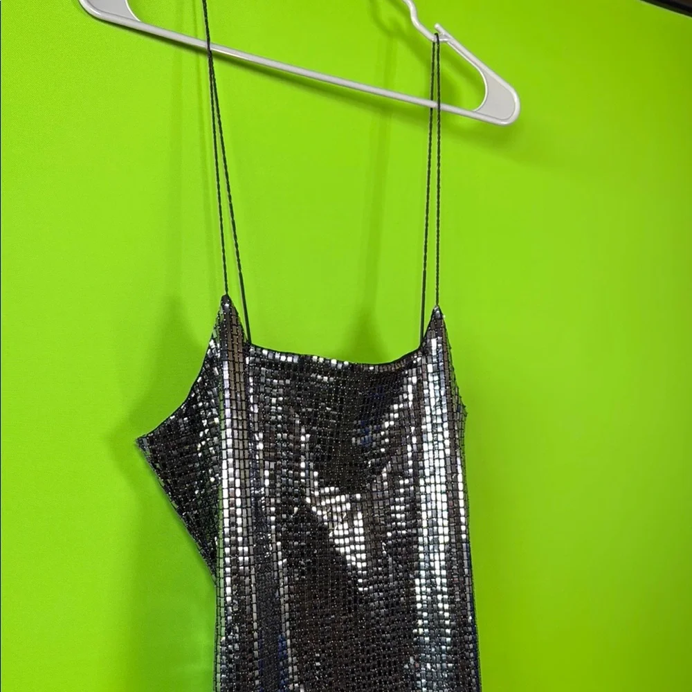 Almost Famous Silver Sequin Slip Mini Dress - Picture 3 of 11